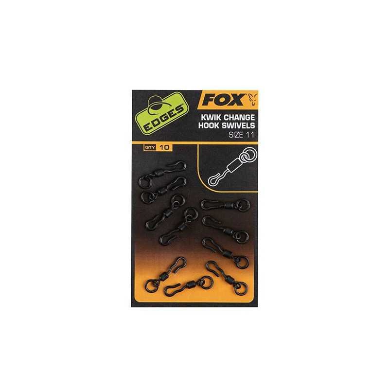 Emerillon Fox Edges Kwick Change Hook Taille 11 (par 10)-Outils et Accessoires-Carptour