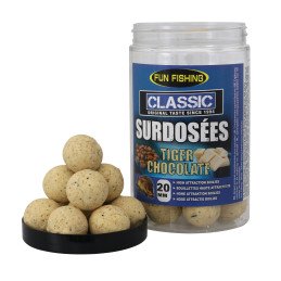 Fun Fishing Bouillettes Classic Surdosées 240g 20mm Tiger Chocolate
