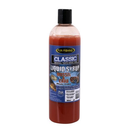 Liquid Syrup 480ml Moule Crabe FUN FISHING