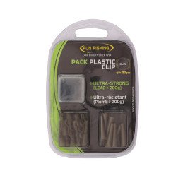 Pack Plastic Clip plomb FUN FISHING clay