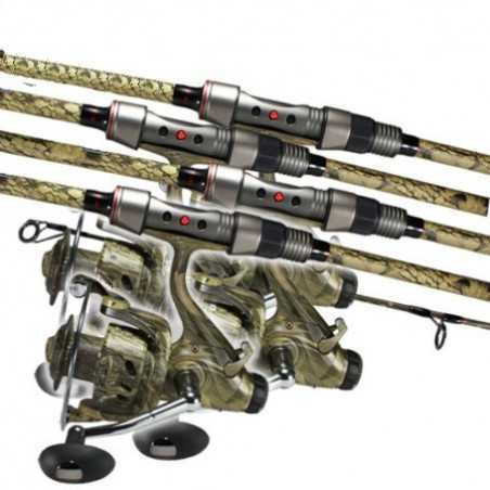 Ensemble CDE Carp CR-02 Camou 12’ 3lbs CR6000 Camou (x4)