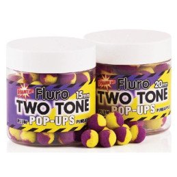 Dynamite Baits Fluro Two Tone Pop Ups Plum & Pineapple 15mm