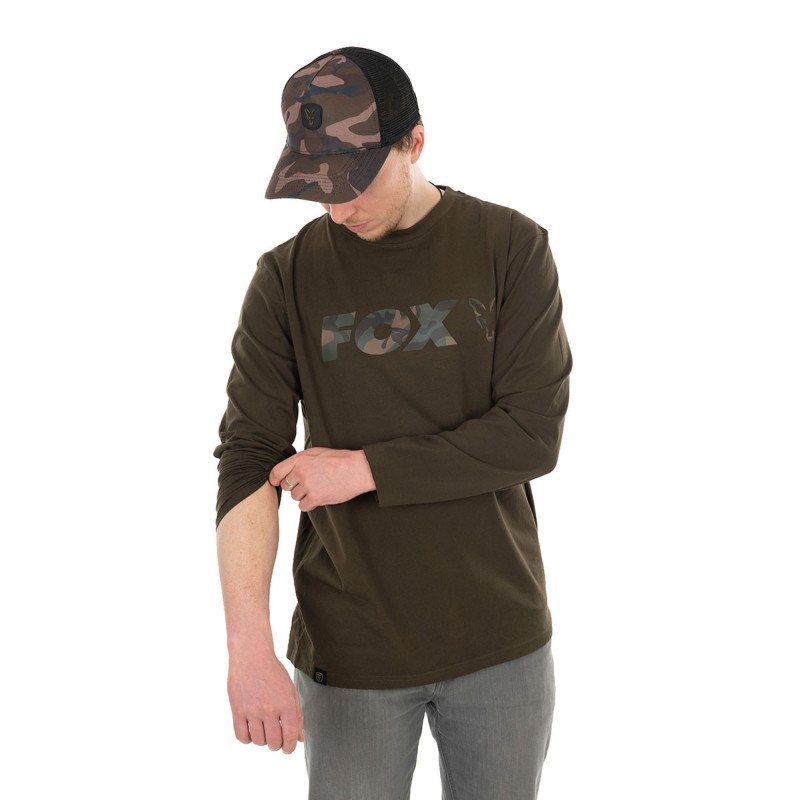 T-Shirt Manches Longues Fox Long Sleeve Khaki/Camo-Vêtements-Carptour