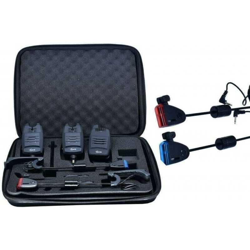 CarpOn® TEK-1 coffret 2+1 détecteurs de touche & centrale sans fil + swingers KM set-Electronique-Carptour