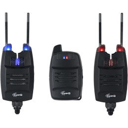 CarpOn® TEK-1 coffret 2+1 détecteurs de touche & centrale sans fil + swingers KM set